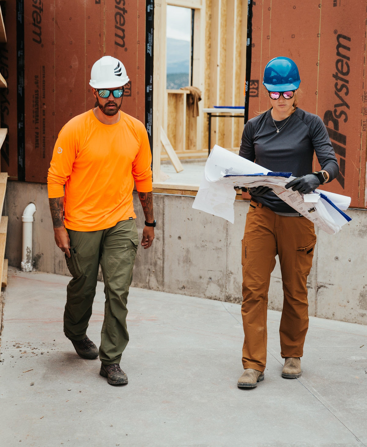 B1 Sun Tee LS - Women's Fit Truewerk #color_dark heathered grey