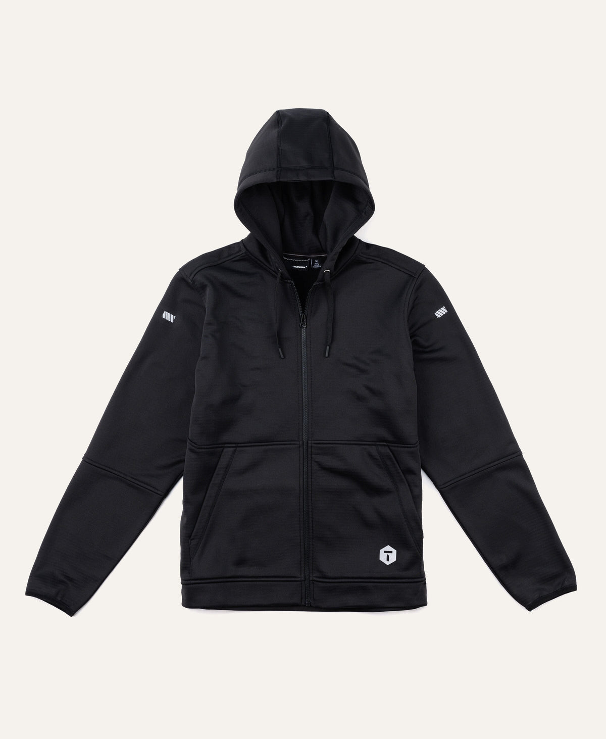 M2 Grid Zip Up Hoodie Truewerk #color_black