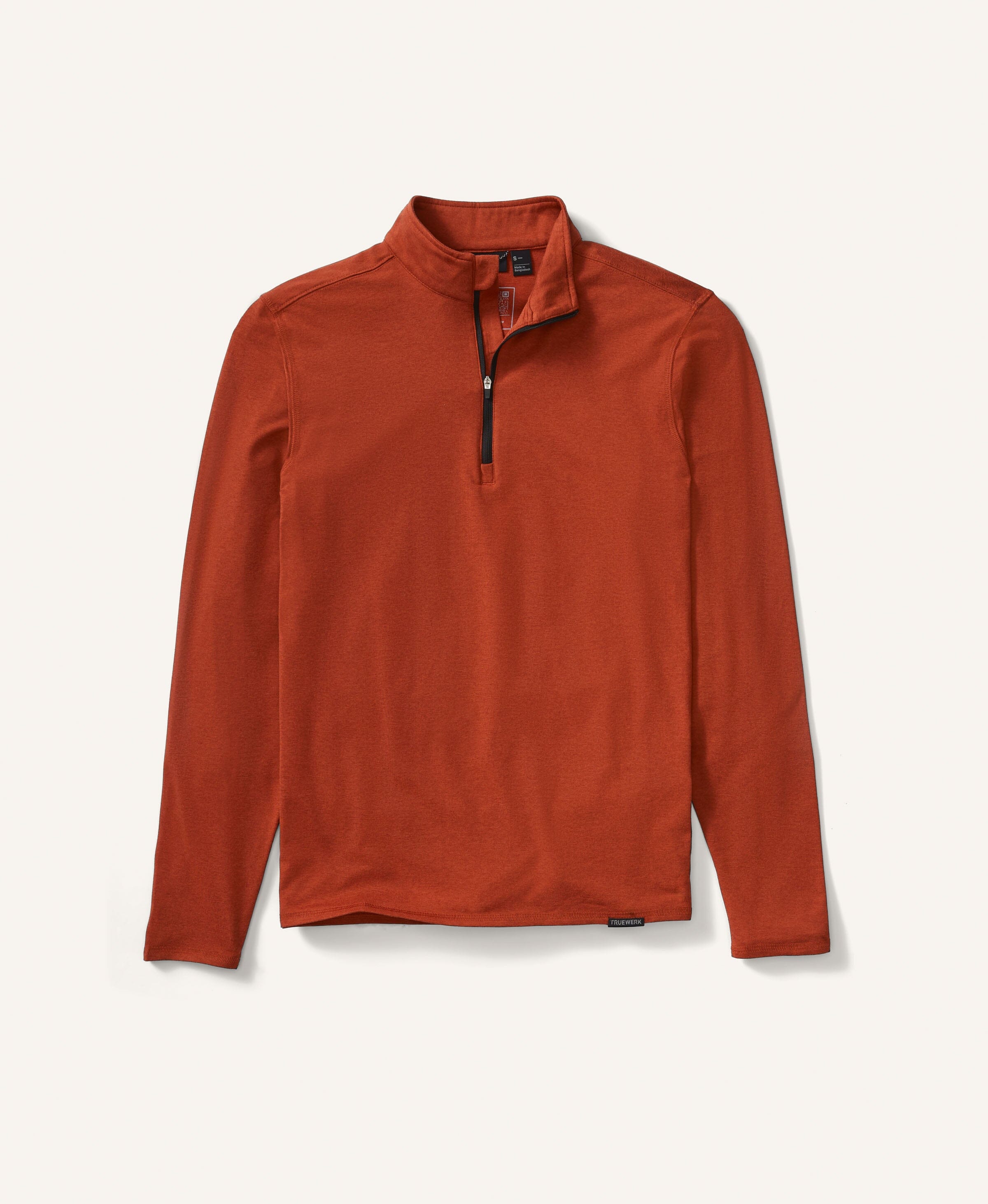 B2 Quarter Zip #color_heathered rust