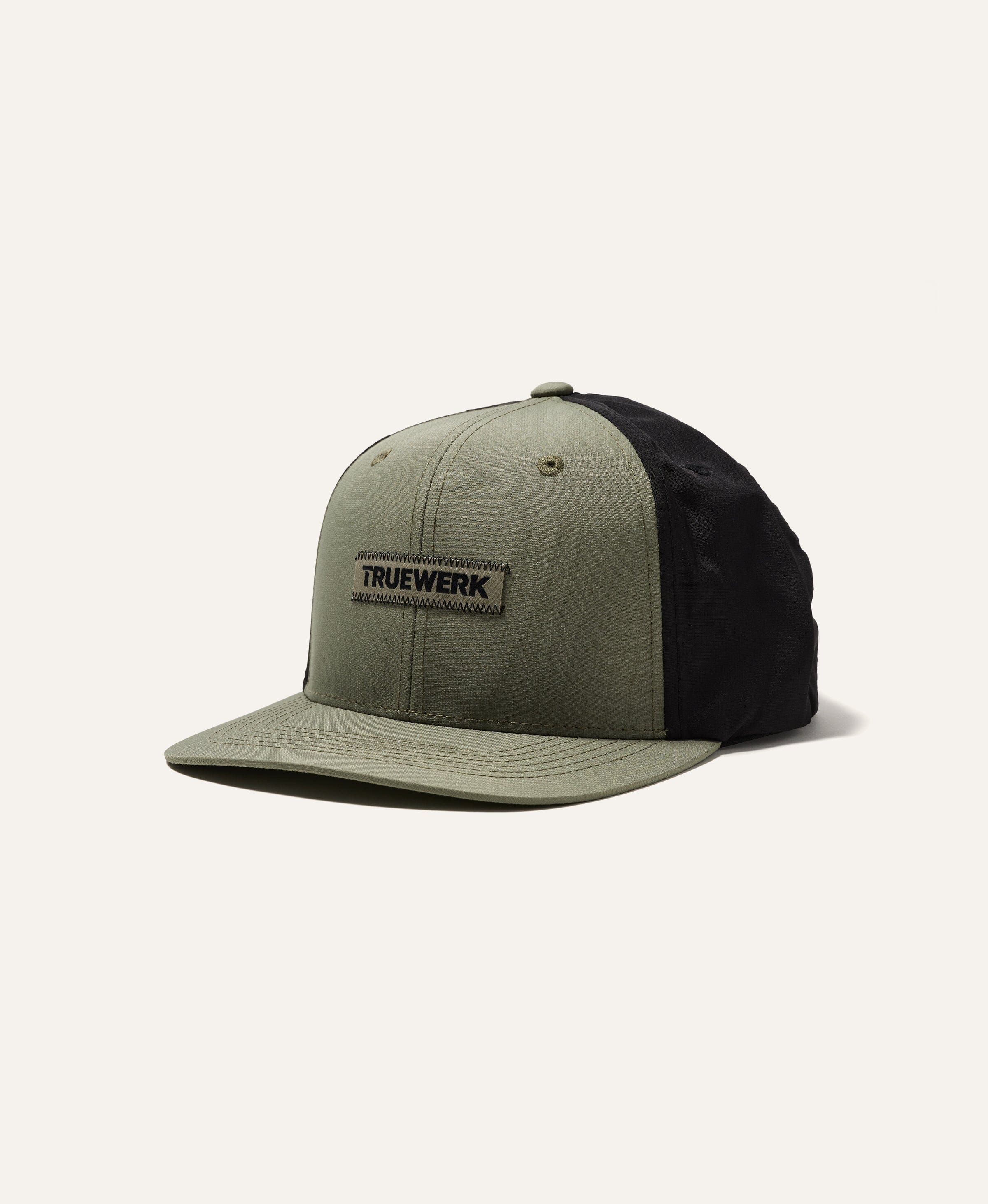 Tech Flatbill Hat Truewerk #color_olive black