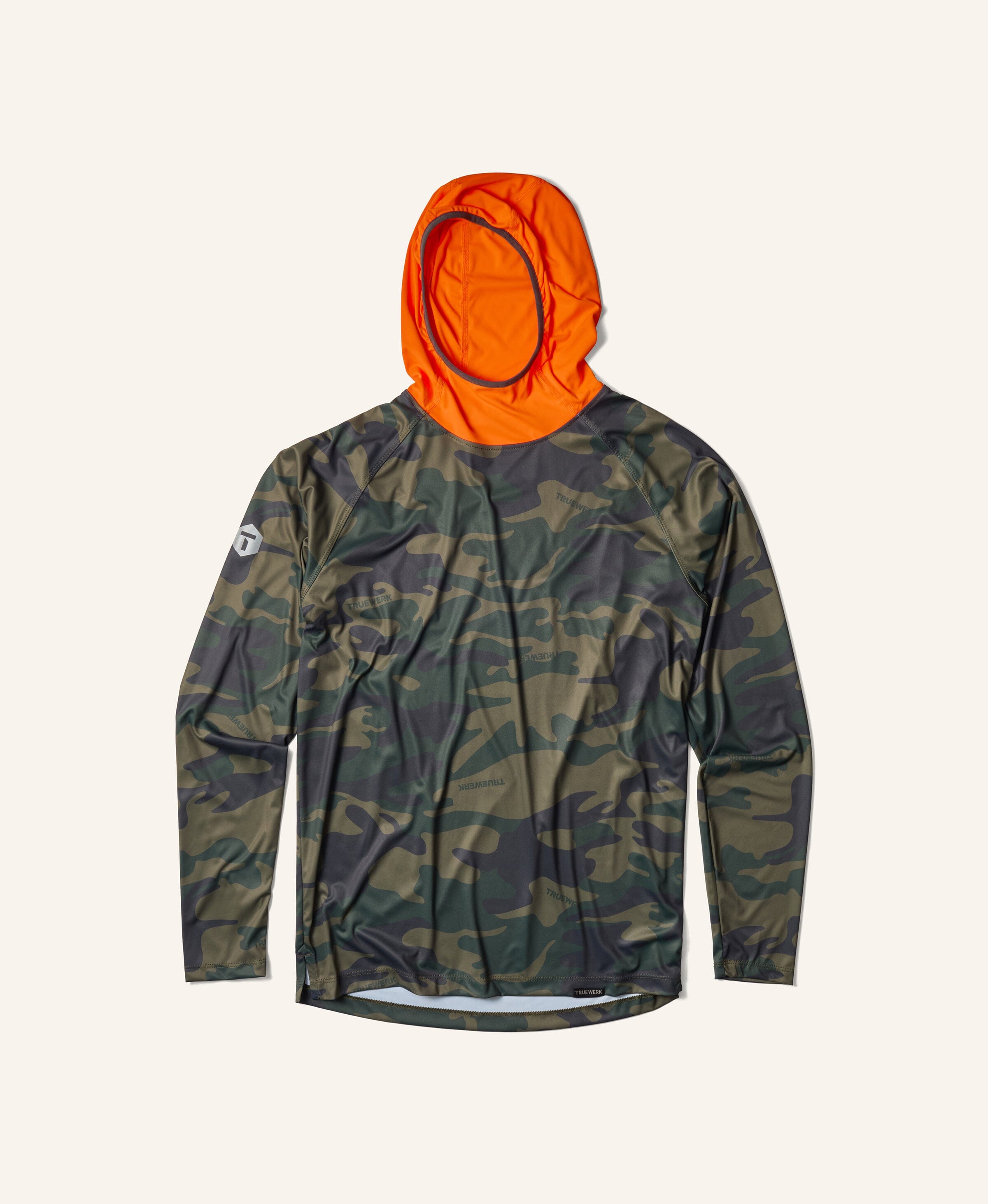 B1 Sun Hoodie - Men's Fit Truewerk #color_olive camo/vis orange