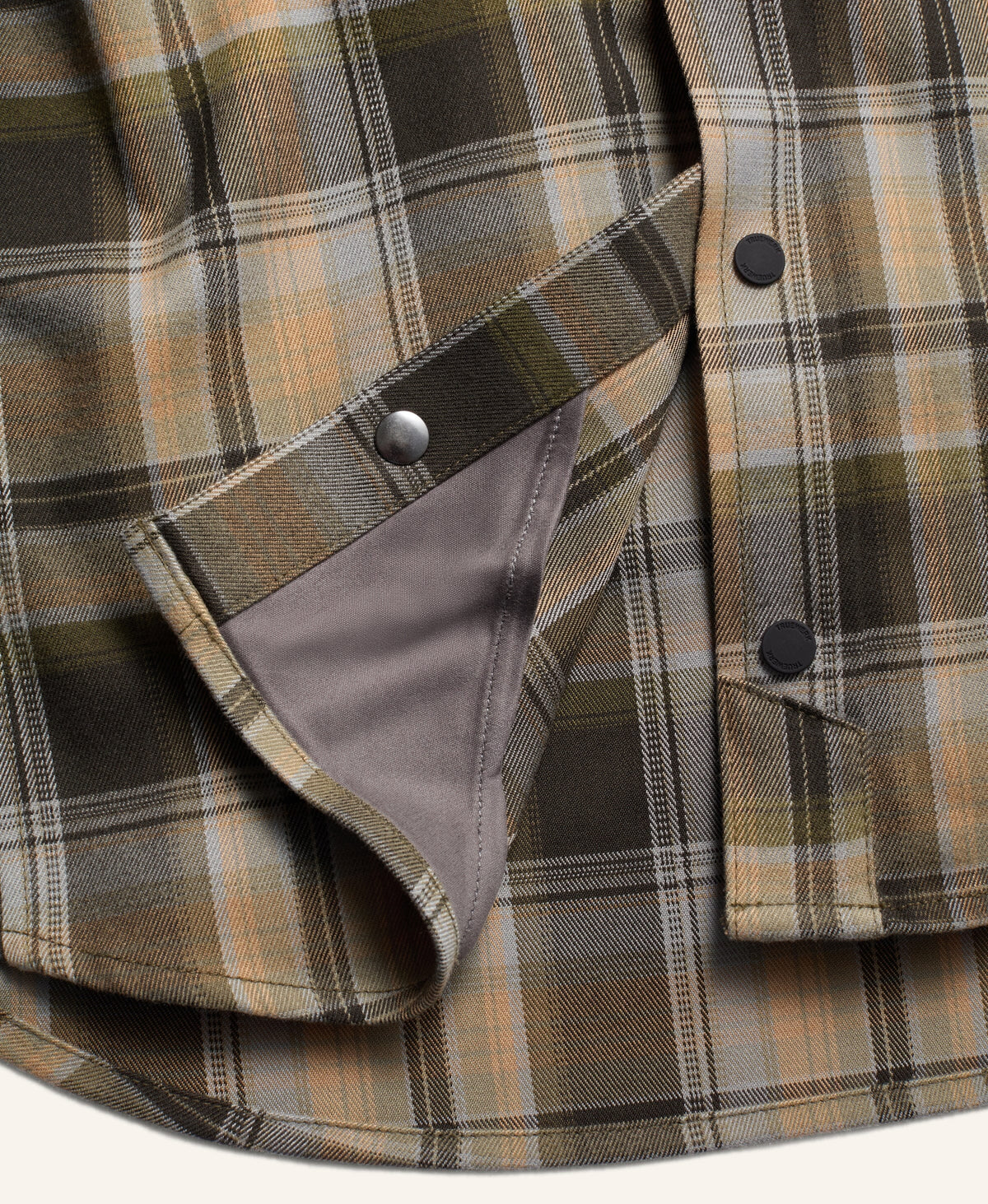 Ember Flannel Long Sleeve WerkShirt Truewerk #color_Grey/Peat Plaid