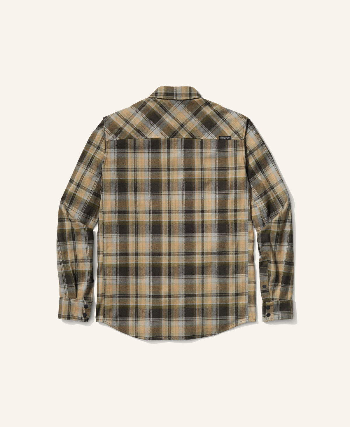 Ember Flannel Long Sleeve WerkShirt Truewerk #color_Grey/Peat Plaid
