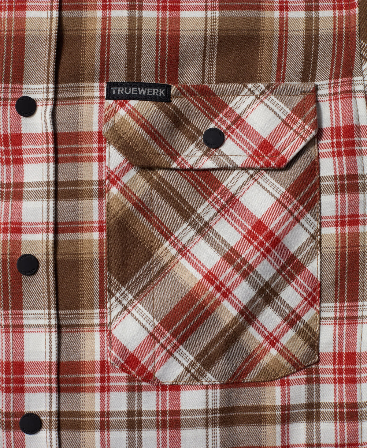 Ember Flannel Long Sleeve WerkShirt Truewerk #color_Rust/Brown Plaid