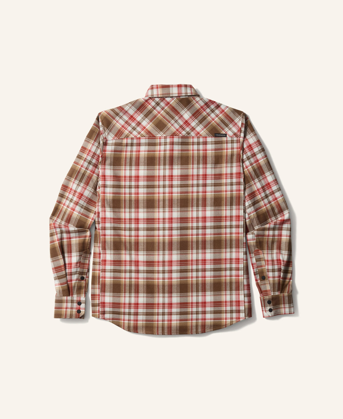 Ember Flannel Long Sleeve WerkShirt Truewerk Rust/Brown Plaid #color_Rust/Brown Plaid