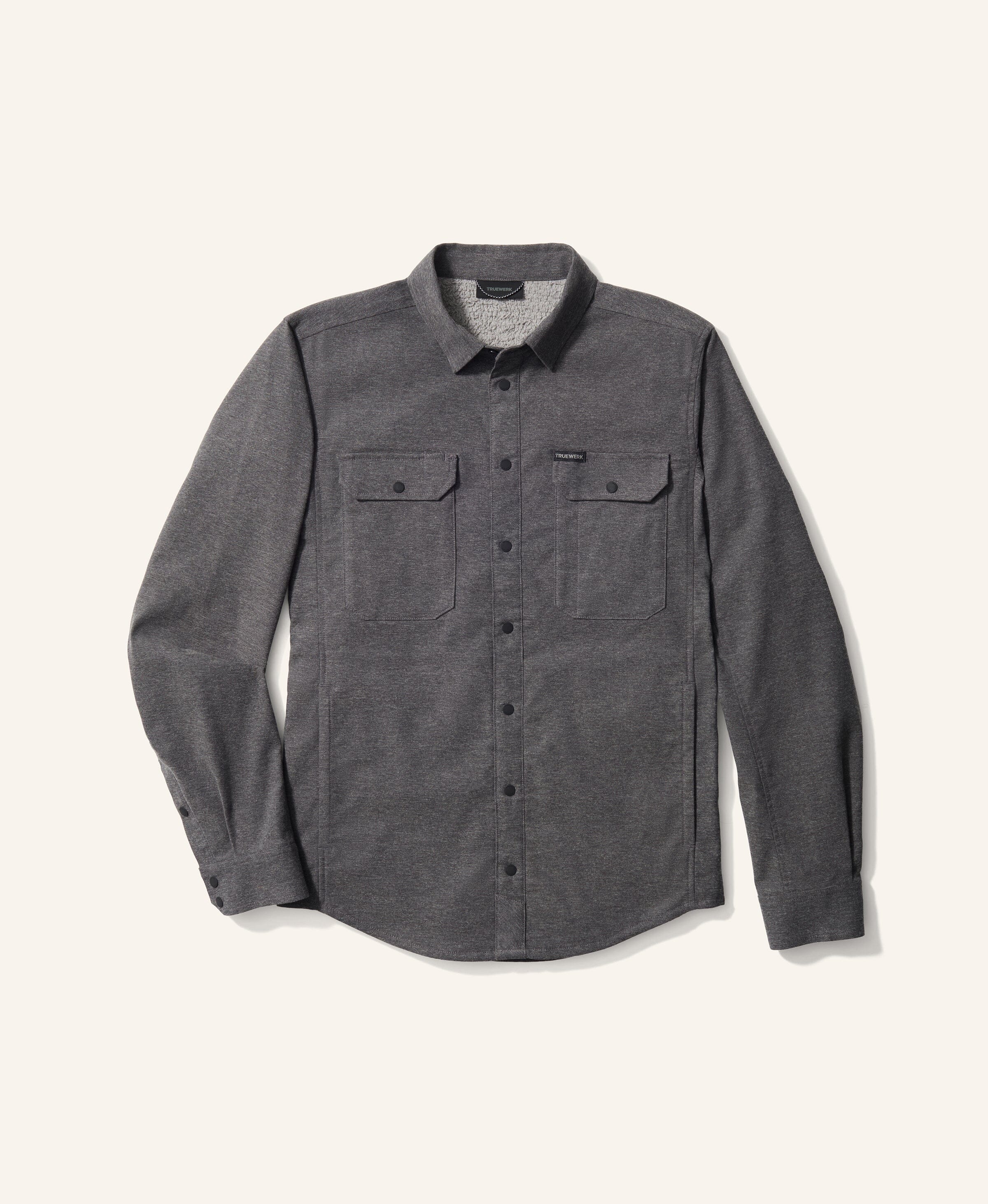 Ember Flannel Lined WerkShacket Truewerk Heathered Black S 