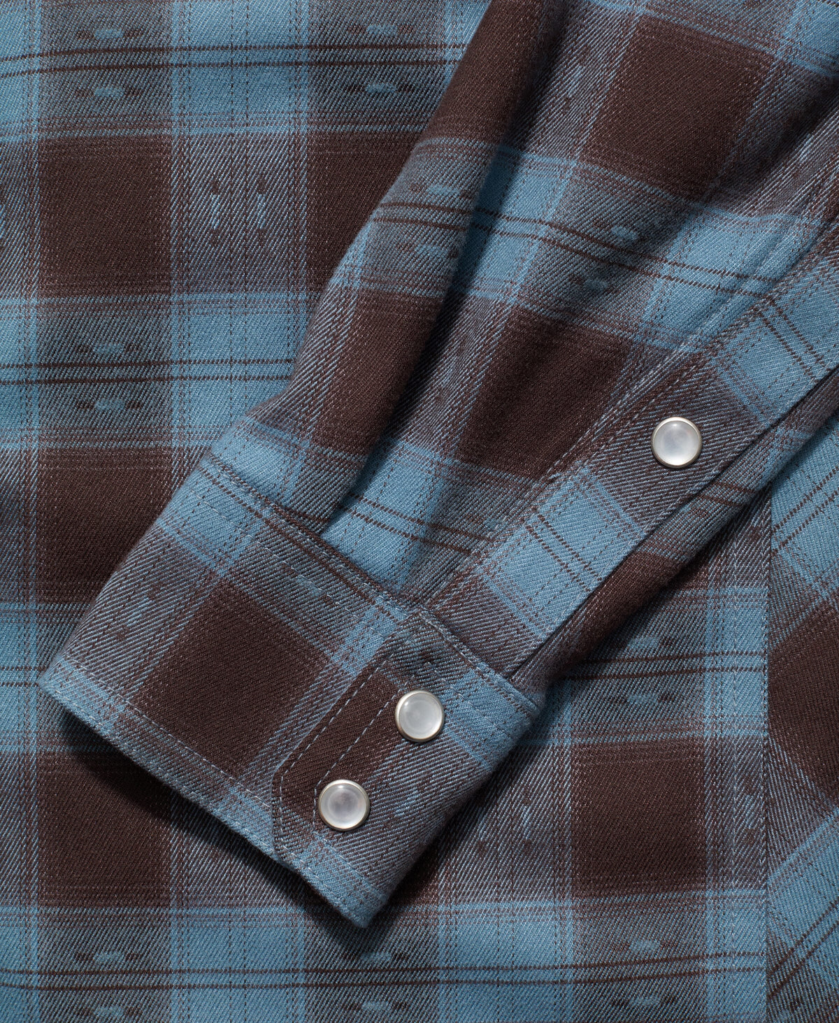 Ember Western Flannel Long Sleeve WerkShirt Truewerk #color_Blue/Brown