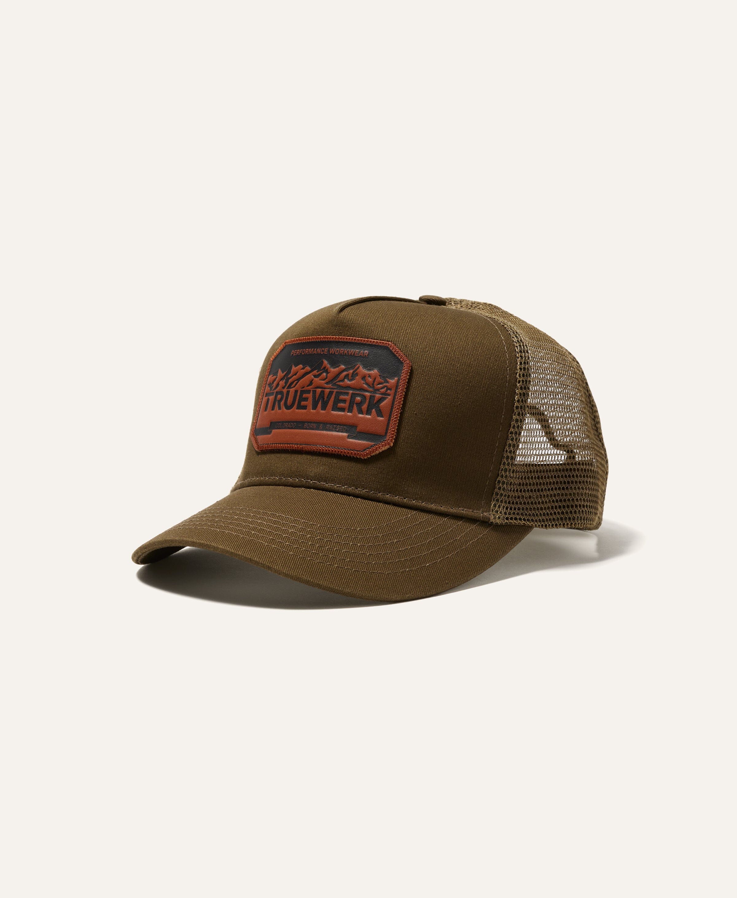 Leather Patch Trucker #color_olive