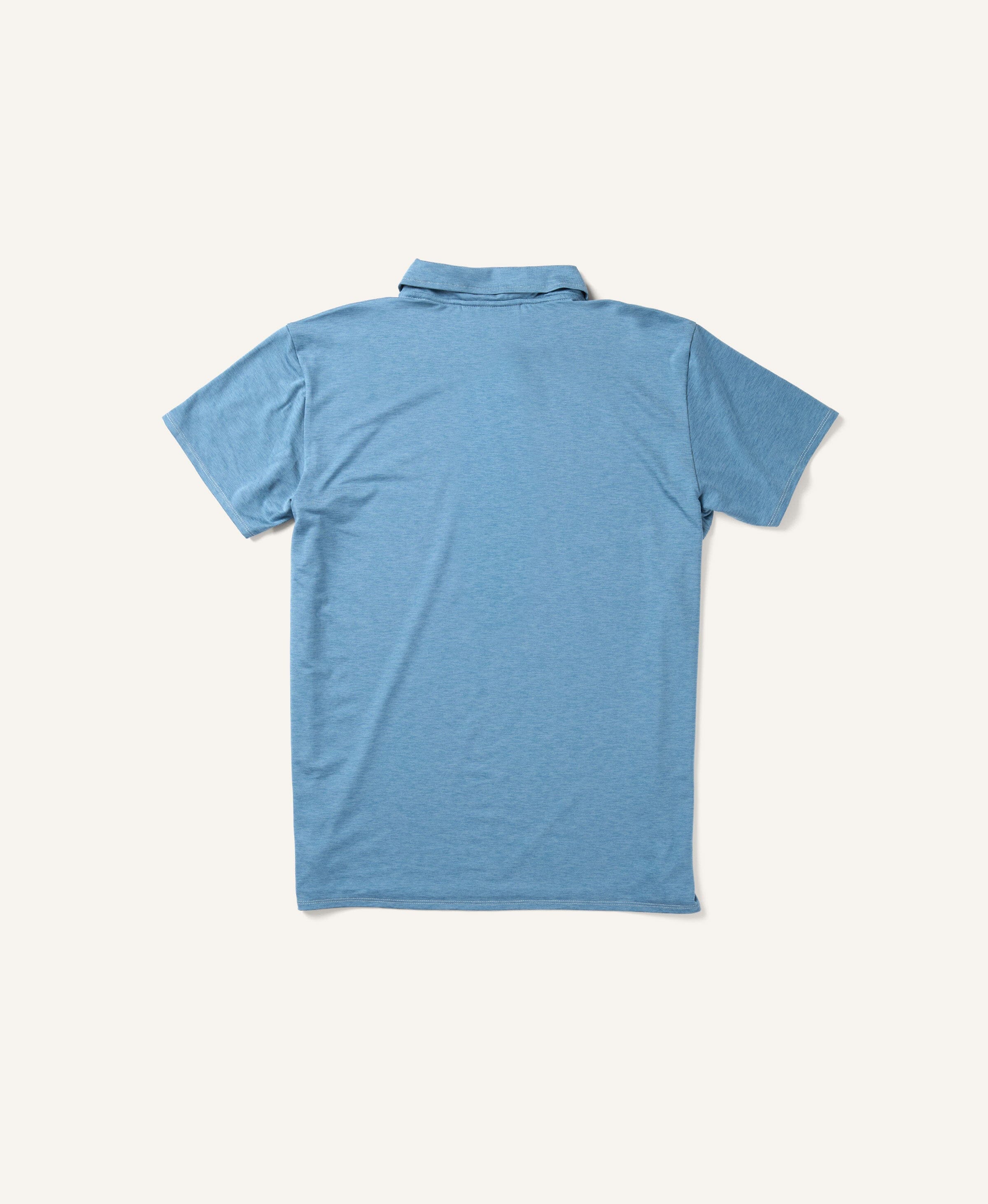 Truewerk EDO Polo #color_Heathered Horizon Blue
