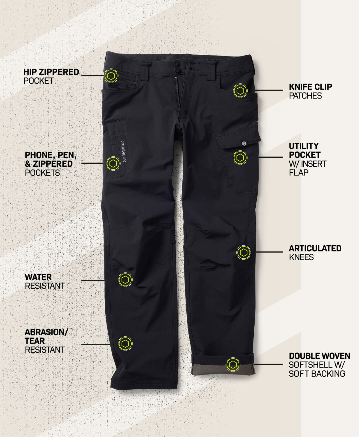 T2 WerkPant - Men's Fit Truewerk #color_black