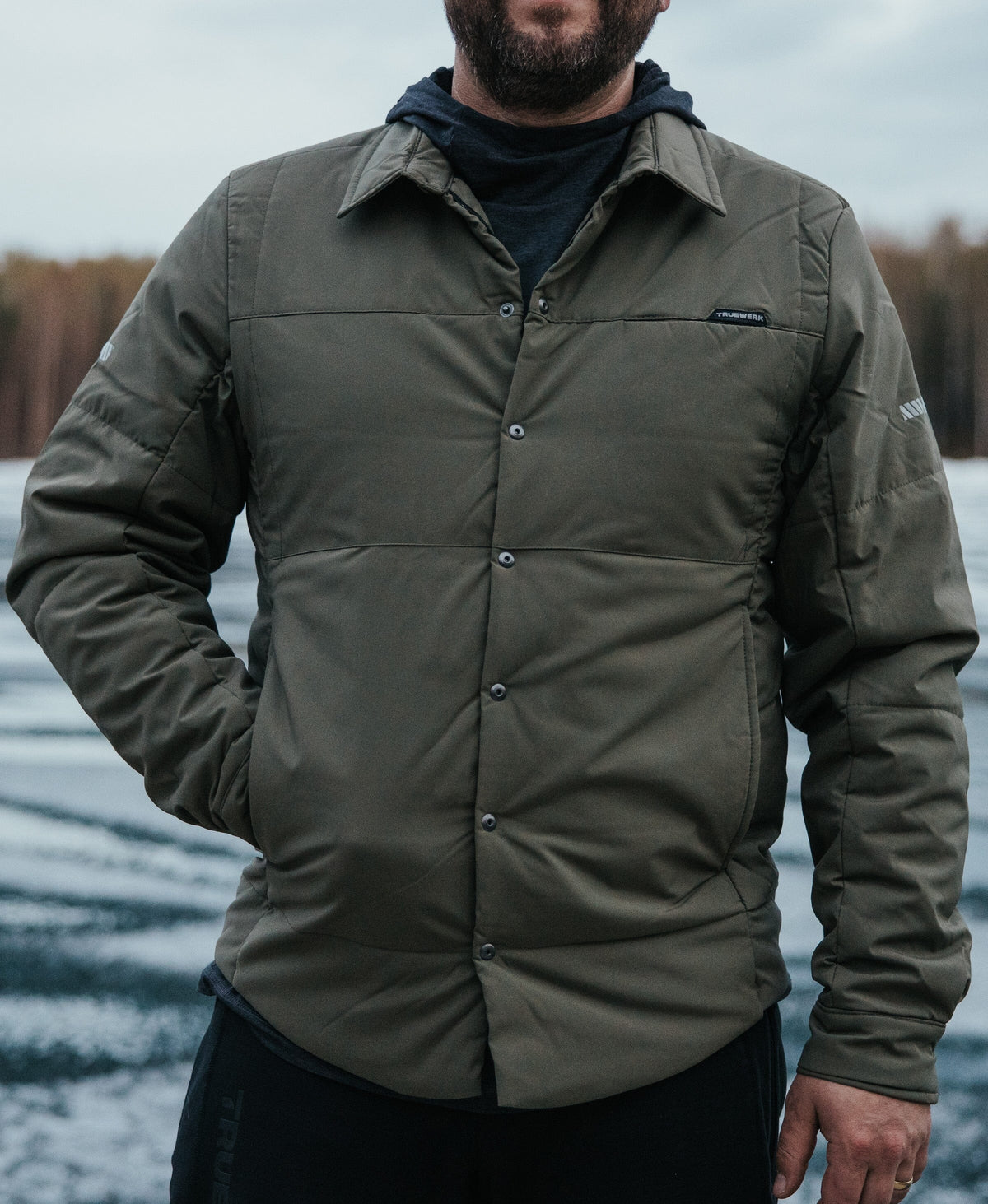 FLAC Shacket - Men's Fit Truewerk #color_olive