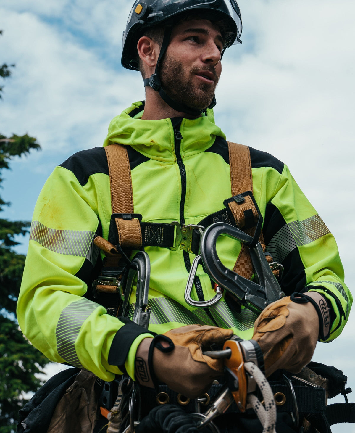 S3 Solution Hoodie - Hi Vis Truewerk #color_black/vis yellow