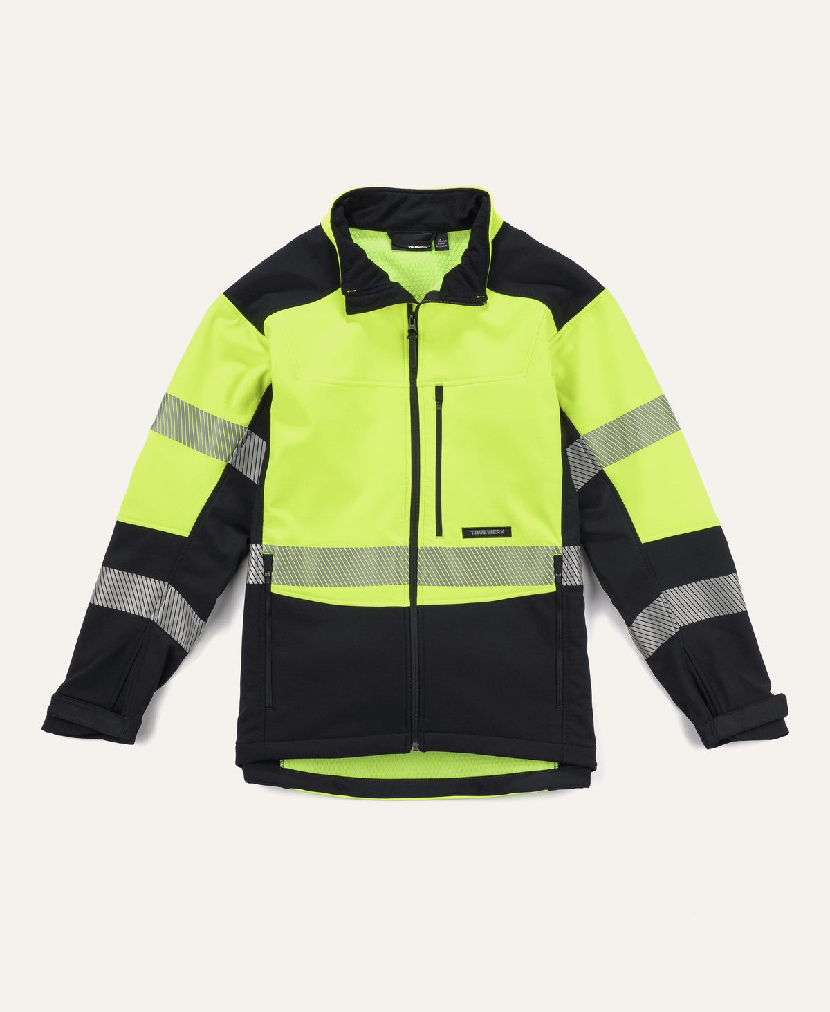 Shell Jacket Flat Lay Men's Water-Resistant Jacket | Hi- Vis Softshell| Truewerk